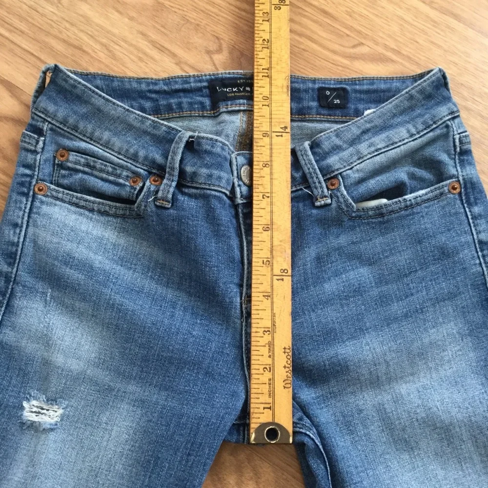 Lucky Brand Lolita Skinny Chew Hem  Distressed EUC - Picture 10 of 13